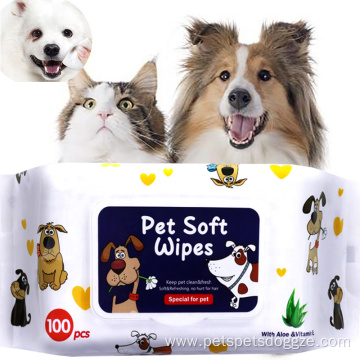 Deodorizing Pet Cleaning Wipes Pet Ear Eye Wipes